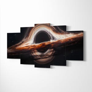 Quadro su tela raffigurante lo spazio, quadro su tela raffigurante un buco nero, quadro raffigurante un telescopio spaziale, quadro su tela composto da 5/4/3 pezzi per la decorazione della stanza, quadro su tela di lusso per pareti.