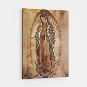 The Virgin Of Guadalupe Canvas Art, The Virgin Of Guadalupe Poster, Our Lady of Guadalupe Art Canvas, Immaculate Mary Wall Art.