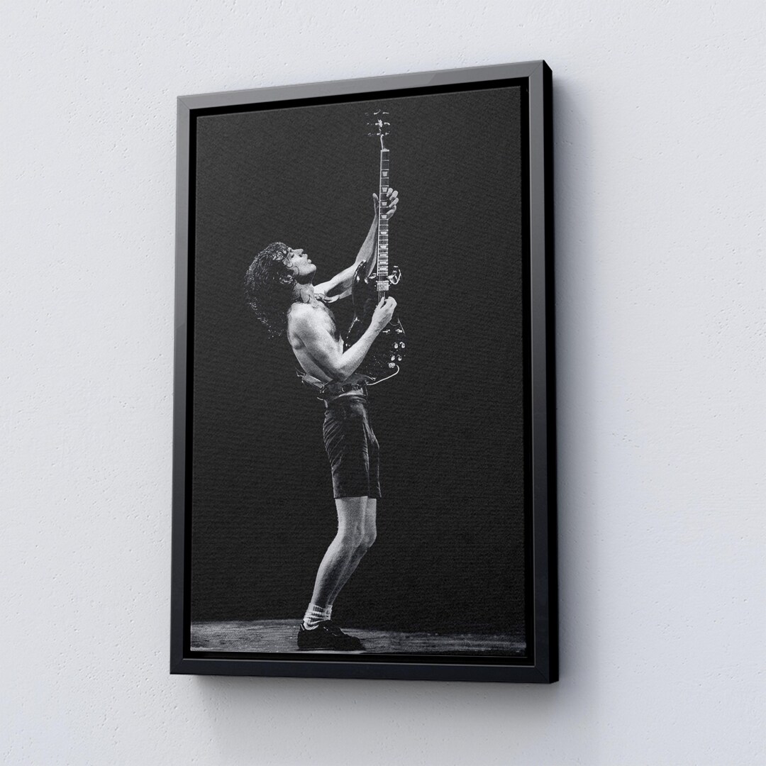 Angus Young AC/DC Canvas Art: Rock N Roll Wall Decor, Ready to Hang. - Etsy
