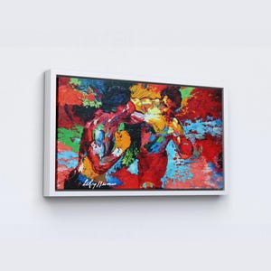 Rocky Balboa vs Apollo Creed Canvas Wall Decor- LeRoy Neiman Boxing Art Print.