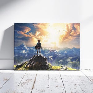 The Legend of Zelda Canvas Wall Decor, Zelda Art Prints, Game Room Art, Zelda Wall Art, Zelda Poster Gift for Gamers, Ready to Hang Canvas.