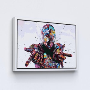 Spiderman Street Art Canvas: Vivid Superhero Comic Book Wall Decor