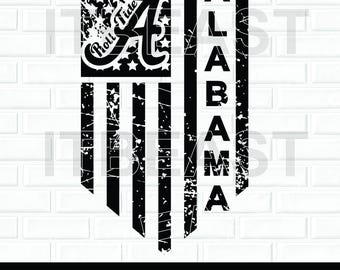 Alabama state Flag US Flag roll tide svg , eps ,dxf,png,jpg cricut cutfile digital download file Alabama svg sports