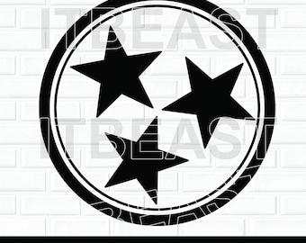 Tennessee SVG,Tennessee state flag svg, Tennessee tri-star Svg,eps ,dxf,png,jpg cricut cutfile USA America United States Flag,Tri Star flag