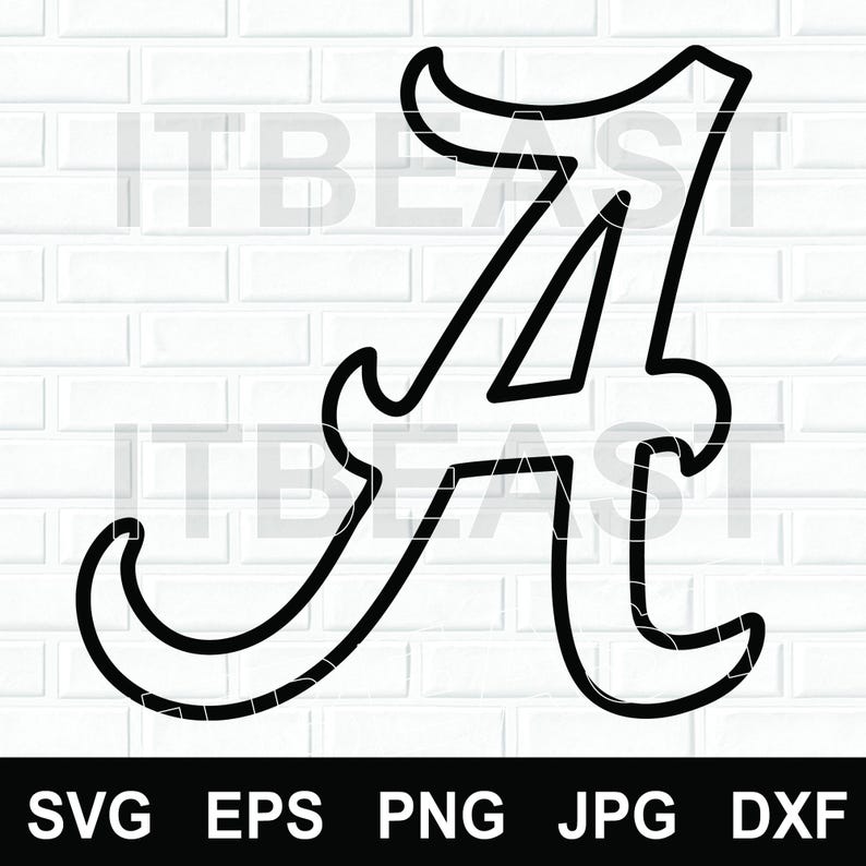 Alabama Svg,alabama Outline Symbol A Logo Svg Vector ,A Svg ,eps ,dxf ...
