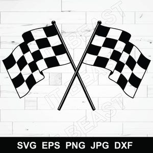 Racing Flagge Nascar Flagge Karierte Flagge svg, Dxf, Jpg, Png, Eps Cut File Download digitale Silhouette Cricut-Datei Ziellinie Flagge