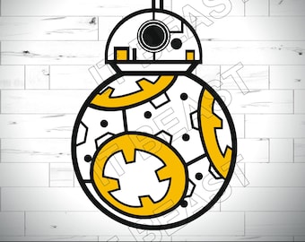 BB-8 droid  svg ,Robot BB8 svg ,  layered Svg , Dxf , Jpg , Png , Eps Cut File Download digital Silhouette Cricut File cufile t shirt design