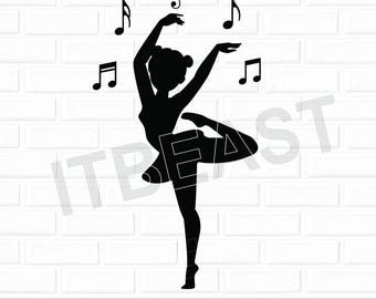 Dance SVG silhouette Dancer svg, Gymnastics,Hip Hop clipart svg,gymnastic  eps,png,jpg,dxf digital download file cutfile for cricut athlete
