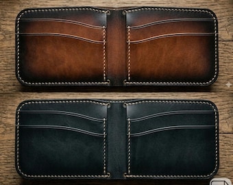 Men Leather Wallet PDF Pattern, bifold men card Wallet Digital File 7 pockets without instruction