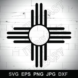 New Mexico State Flag symbol icon logo Template Svg , Dxf , Jpg , Png , Eps Cut File Download digital Silhouette Cricut File new mexico
