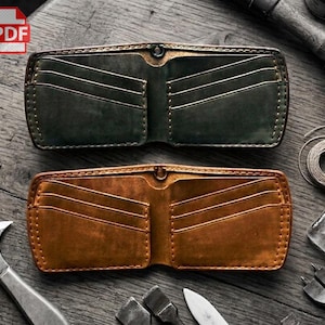 Men's Bifold Wallet PDF Pattern, 7 Pocket Card Holder (Digital Download) #wallet 7 without instruction
