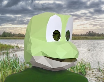 Fröschchen Maske Schnittmuster - DIY Paper Craft (PDF Download)