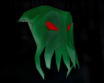 Cthulhu Squid Mask you build yousrself | Papercraft Pattern | Printable Mask | H. P. Lovecraft