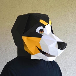 Bernese Mountain Dog Mask Pattern | Bernese Mask Dog Mask Bernese Dog Animal Mask