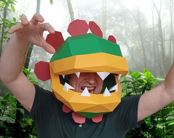 Venusfliegenmaske Muster: DIY Papiermodell Halloween Kostüm (PDF)