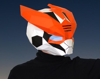Cyber Hornet Roboter Maske: Papercraft Halloween Kostüm (PDF-Muster)