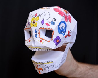 Sugar Skull Puppen Schnittmuster: PDF mit Bauanleitung für einen Dia de Los Muertos Calavera Anhänger