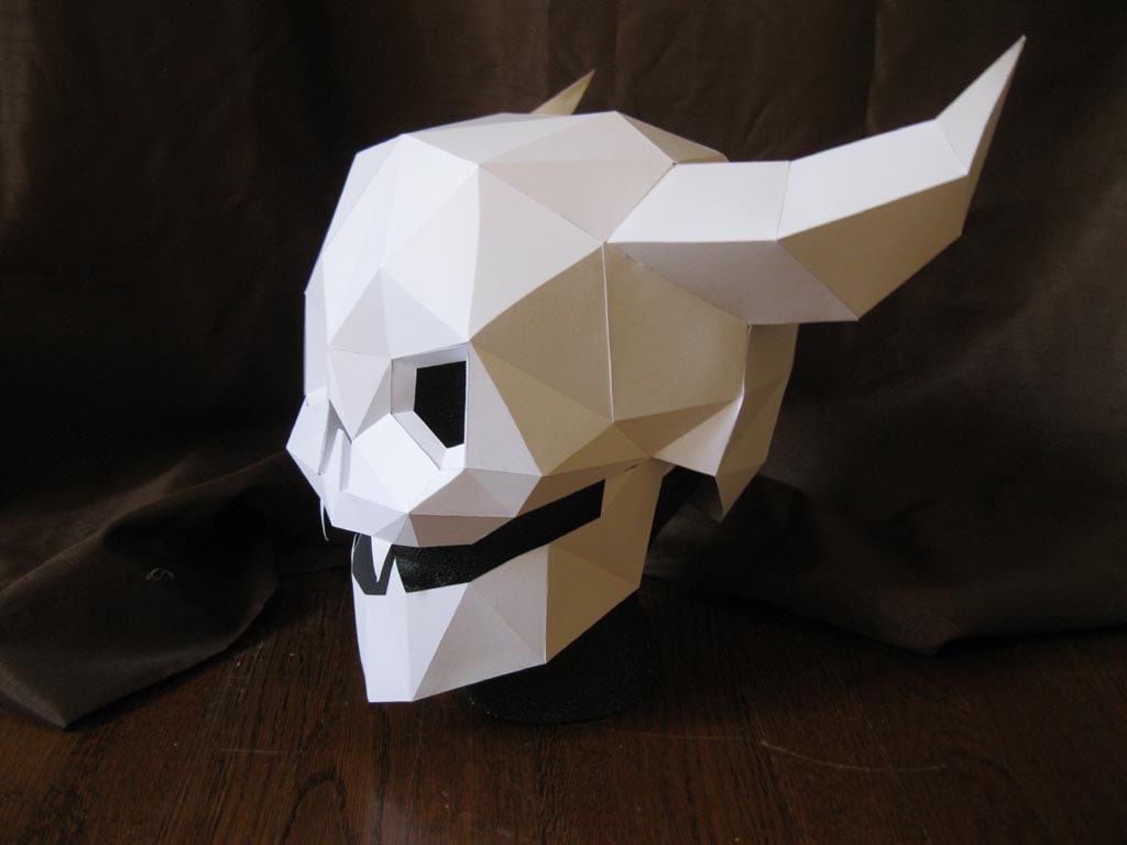 Devil Skull Mask With Moving Mouth – Halloween Papercraft Pattern (PDF ...