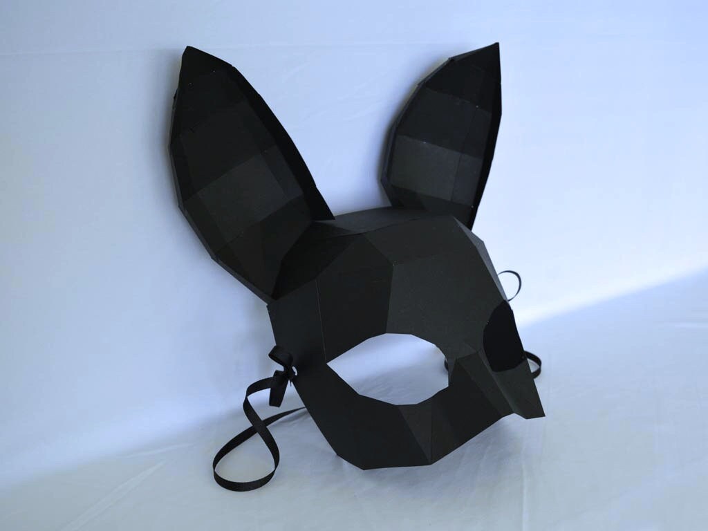 Diy Rabbit Mask Kit DIY Bunny Mask Pattern: Halloween Rabbit Costume (PDF Download) - Etsy