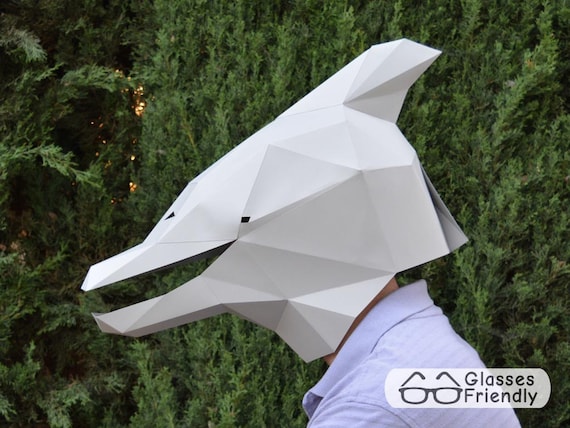 Dolphin Mask Pattern Animal Mask Mask Template Halloween Etsy