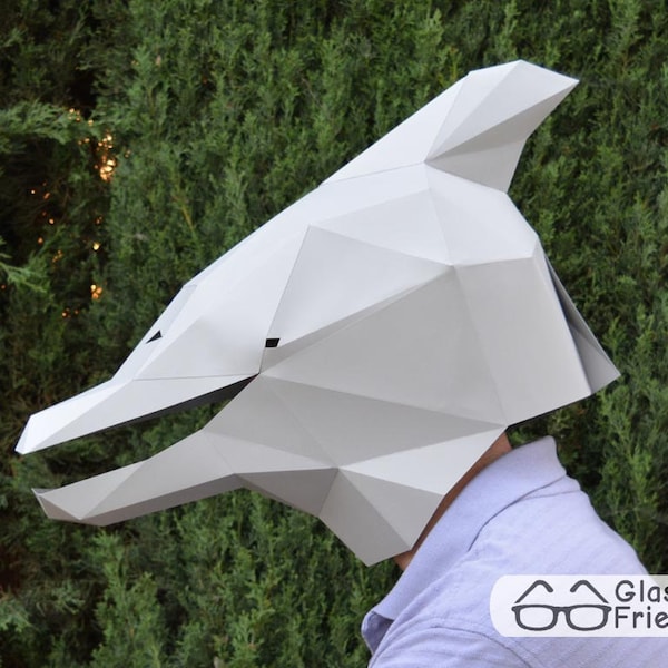 Dolphin Mask Pattern | Animal Mask | Mask Template | Halloween Mask | DIY Mask | Paper Mask