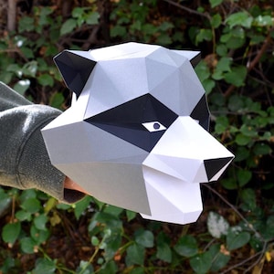 Modello di burattino di procione con orecchie dimenanti! / Marionetta animale / Progetto artigianale per bambini