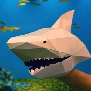 Shark Puppet Pattern Hand Puppet Paper Puppet Kids Craft Project