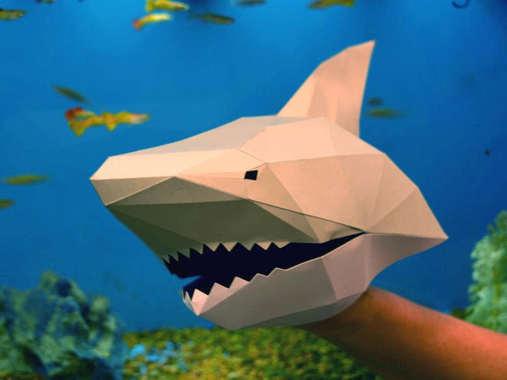 Shark Puppet Pattern Hand Puppet Paper Puppet Kids Craft Etsy
