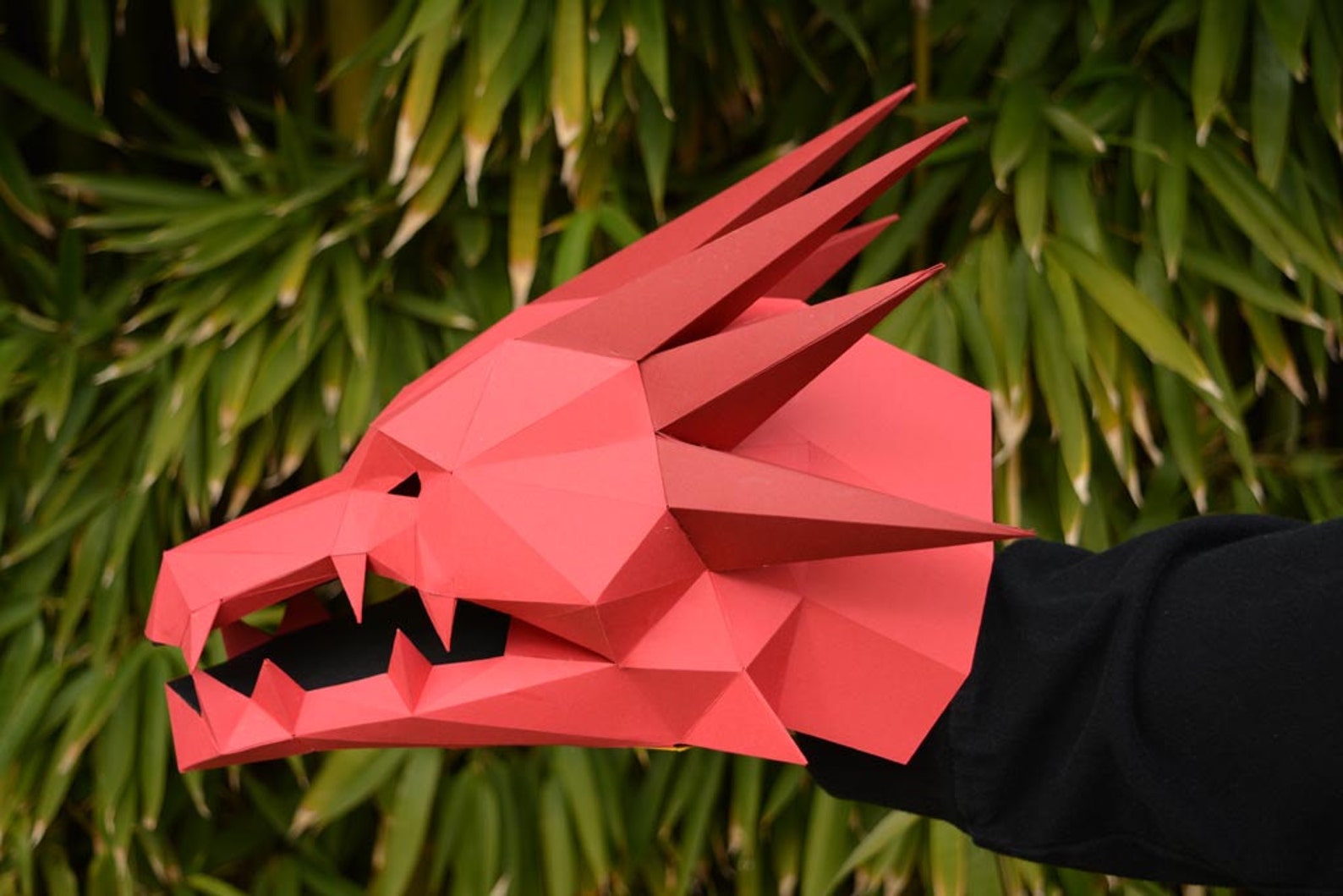 Dragon Puppet Build A Hand Puppet With Just Paper And Glue Etsy