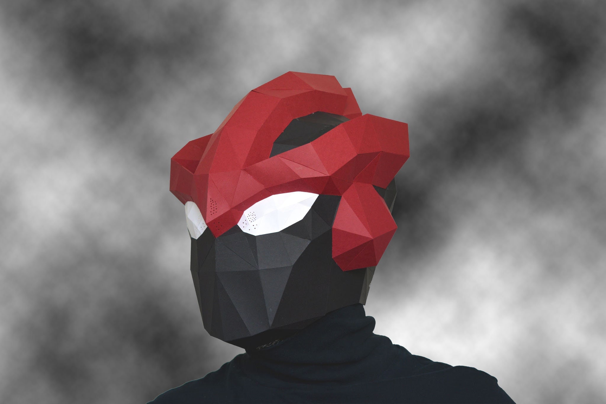 Robot Mask Pattern Low Poly Robot Mask Pattern: Galactic Ninja Papercraft (PDF Pattern) - Etsy