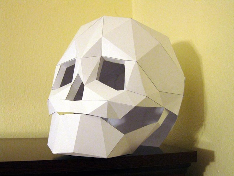 Skull Mask With Moving Mouth Pattern Two Styles Halloween Etsy Australia