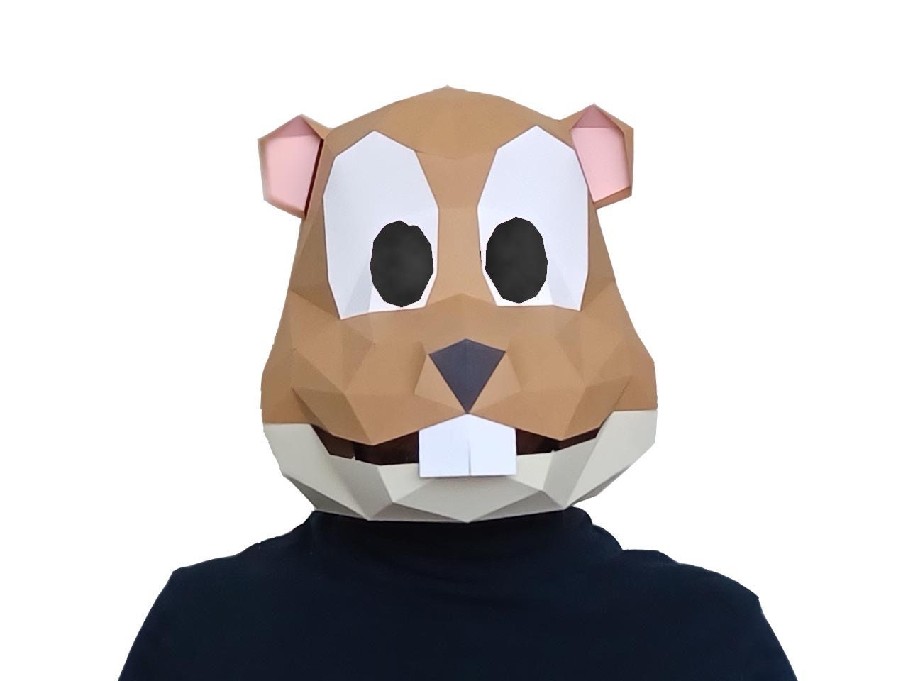 Beaver Mask Pattern Using Papercraft a Beaver Mask - Etsy