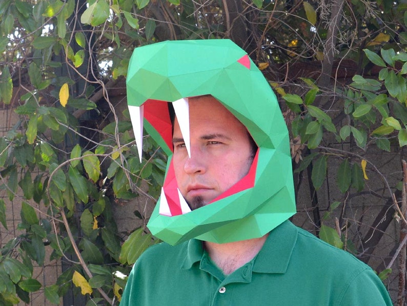 Snake Mask Pattern Open Face for Great Visibility Paper | Etsy