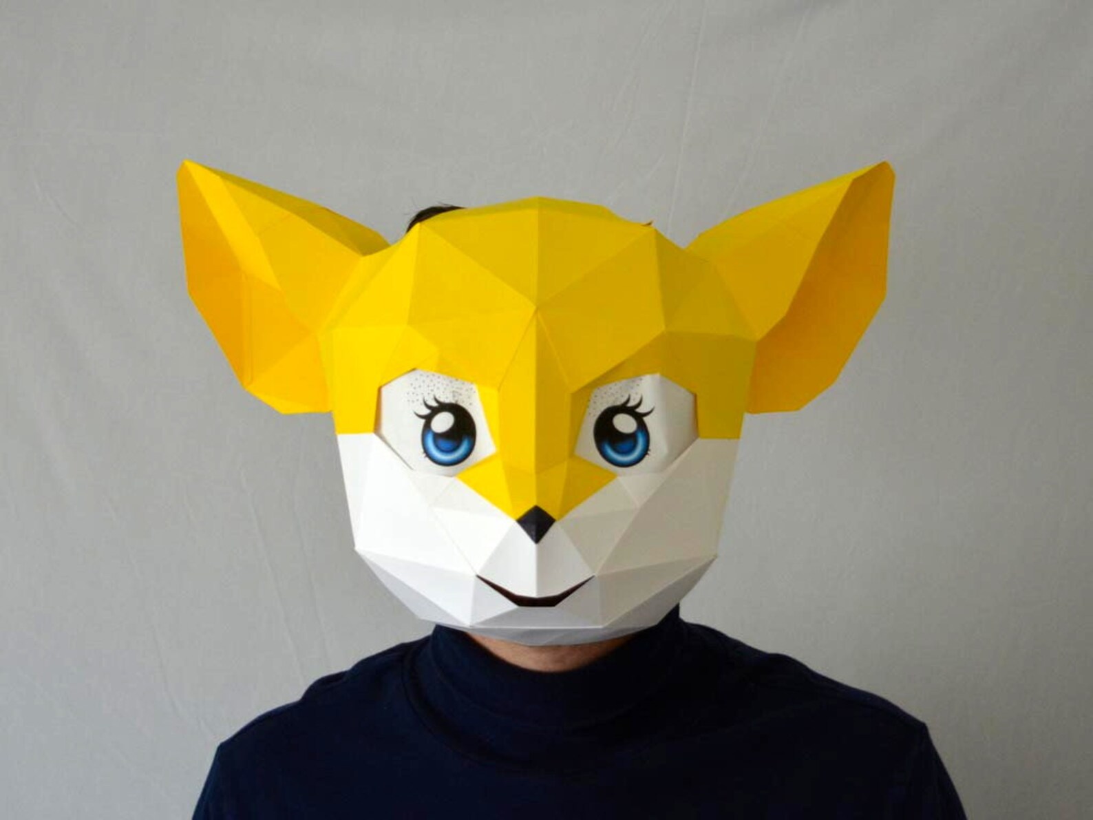 Cartoon Mouse Mask Pattern | Printable Low Poly Halloween Mask (PDF) - Etsy