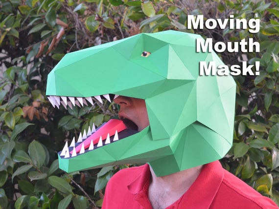 Dino Mask Movable Dragon Mask-tyrannosaurus Rex Creepy Mask, Latex Creppy  Cosplay Mask Costume Party Birthday