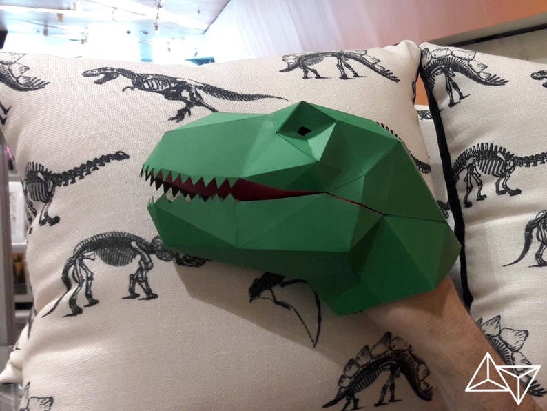 T-Rex Puppet Build a Paper Hand Puppet Dinosaur Puppet Kids Craft Project Dinosaur Birthday Dinosaur Party Silhouette Cameo SVG image 10
