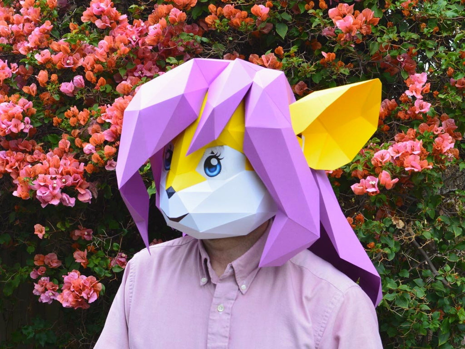 Cartoon Mouse Mask Pattern | Printable Low Poly Halloween Mask (PDF) - Etsy