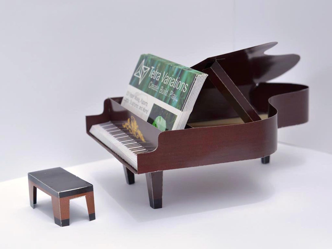 Grand Piano Business Card Holder by SimplyHong | Download  Square Piano Key Design Business Card Holder display picture 1