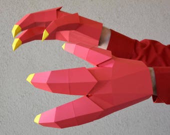 Dragon Claws or Dinosaur Claws - Great Costume Accessory That Really Move! | Halloween Costume | Dinosaur Claws | Dragon Claws | Papercraft