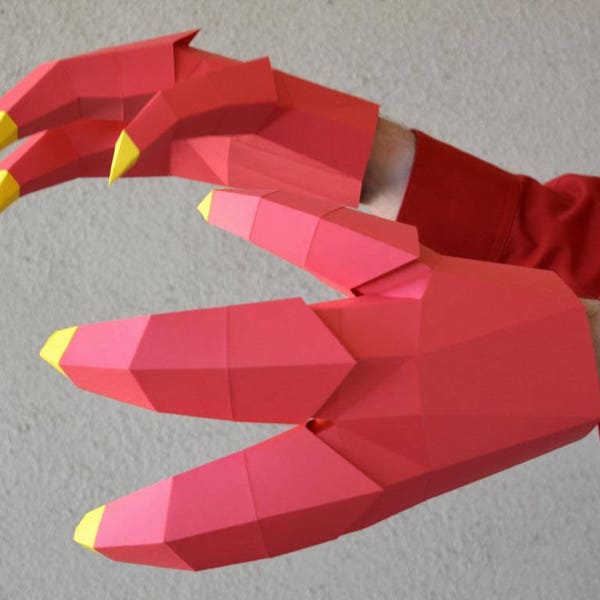 Griffes de dragon ou griffes de dinosaure - Excellent accessoire de costume qui bouge vraiment ! | Déguisement d'Halloween | Griffes de dinosaure | Griffes de dragon | Papercraft