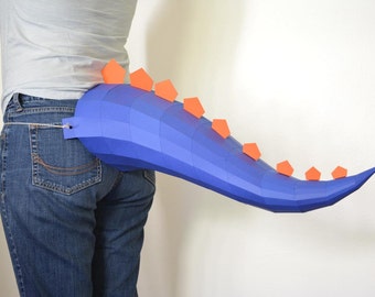 Dinosaur Tail Costume Accessory - Make yours with just Paper and Glue! | Halloween Costume | Pretend Play | Cosplay | Dinosaur Mask