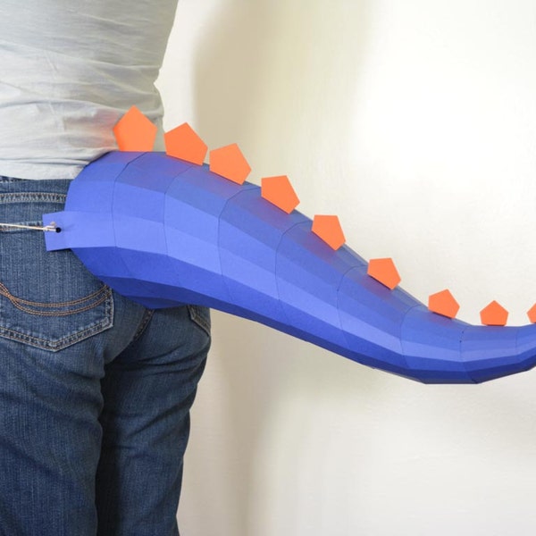 Dinosaur Tail Costume Accessory - Make yours with just Paper and Glue! | Halloween Costume | Pretend Play | Cosplay | Dinosaur Mask