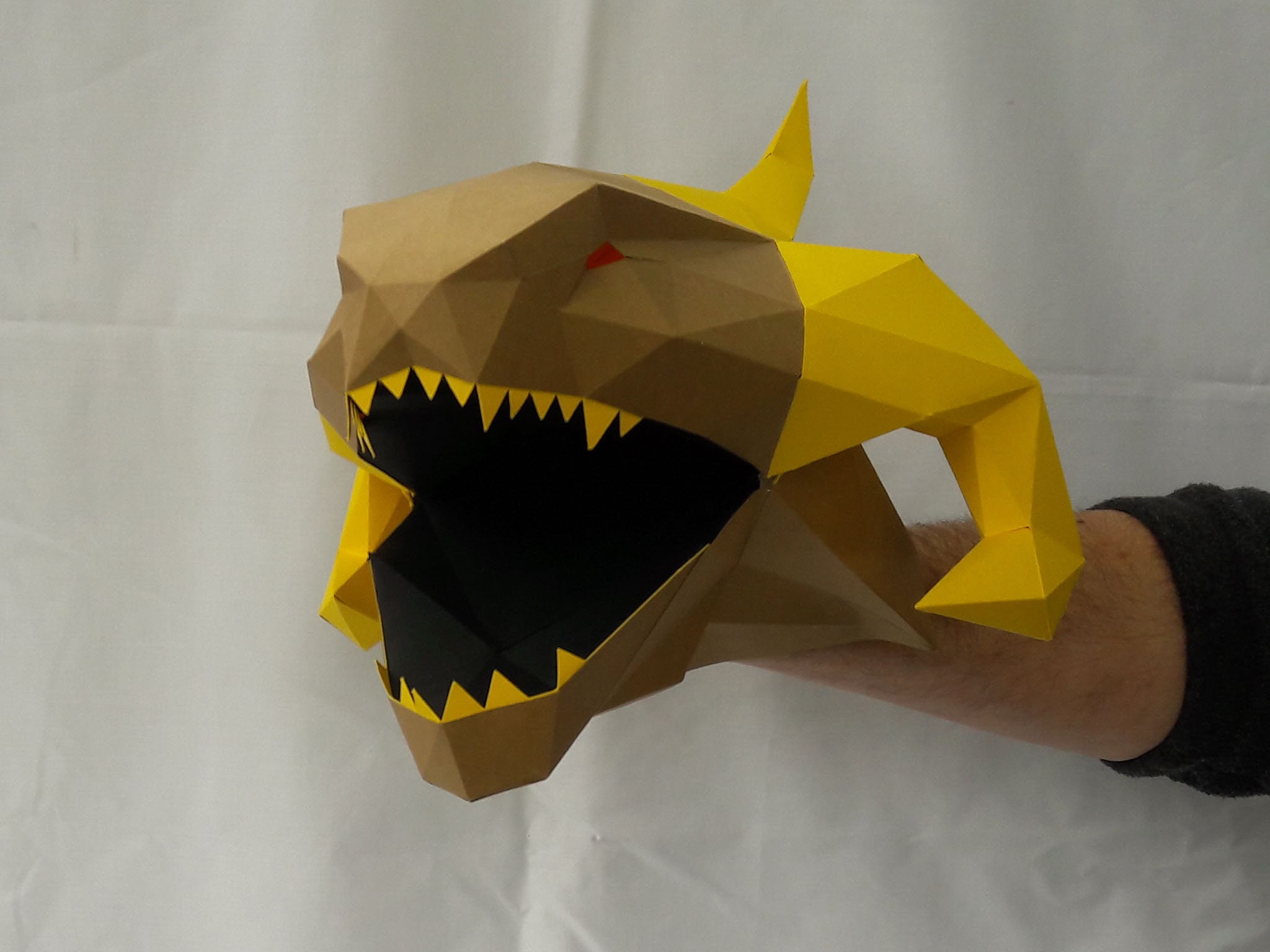 Hand Puppet Pattern Behemoth Dragon Build Your Own Paper Etsy