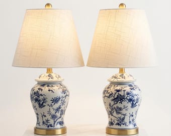 handmade table lamp set of 2 vintage table lamp cordless table lamp japandi lamp unique lamp night stand lamp  vintage fabric gift for home