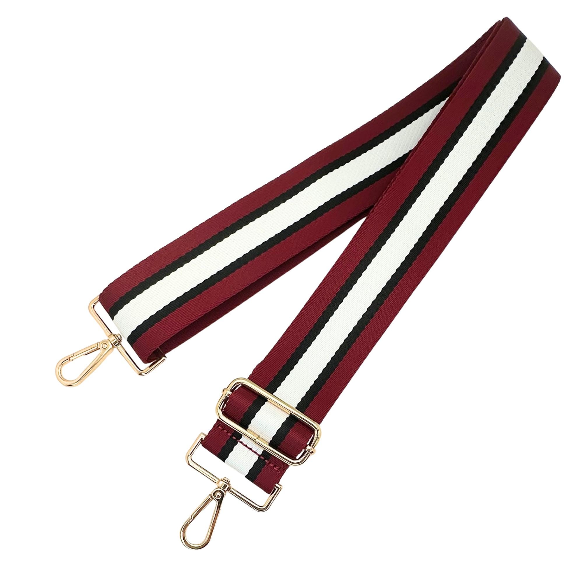 Bally Tommas Striped Canvas Replacement Strap Black Cream Adjustable Shoulder Amazon.com | Purse Strap Replacement Crossbody Wide Shoulder  main image 2