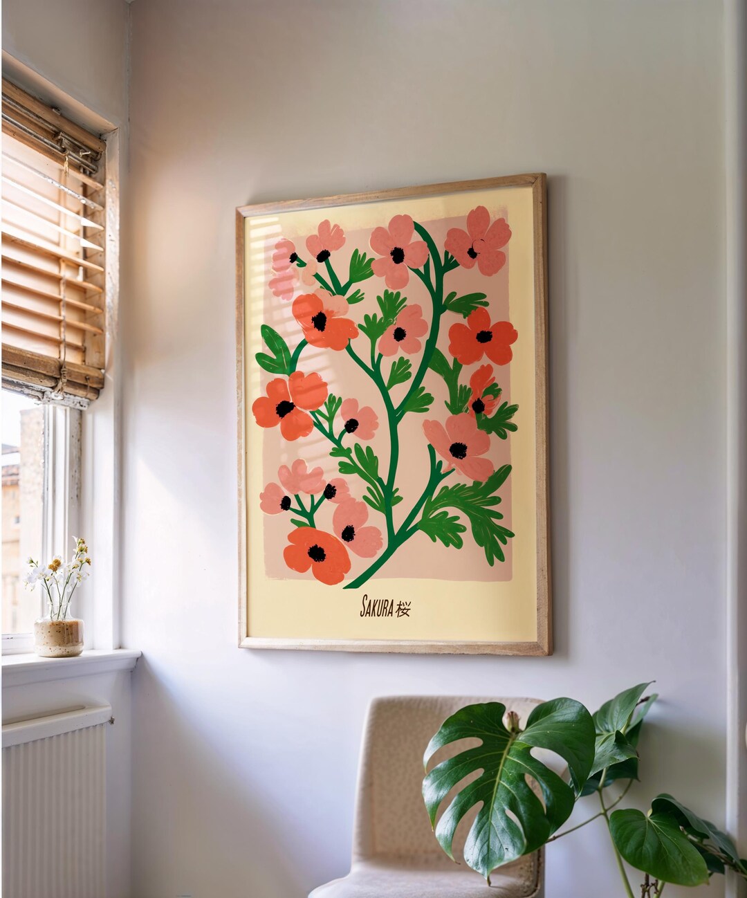 Sakura Cherry Blossom Art Print: Vintage Japanese Floral Wall Decor - Etsy