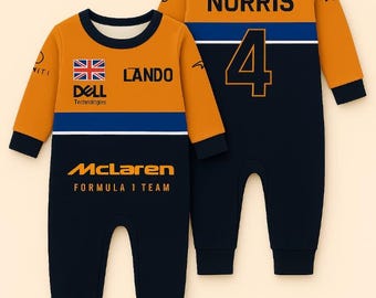 Lando Norris Baby Romper: McLaren F1 Bodysuit