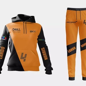 Survêtement F1 Lando Norris 4 - Combinaison de course LN4 Cadeau pour lui ou pour elle - Survêtements Norris 4, cadeau de Noël et d&#39;anniversaire, cadeau d&#39;anniversaire de fan de F1