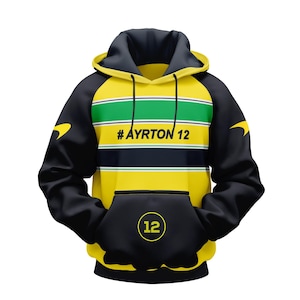Sudadera con capucha con tributo a Ayrton Senna, leyenda del equipo McLaren de F1, NUEVA 2025, todos los tamaños, regalo de F1, regalo de Navidad, regalo de cumpleaños, regalo de Ester