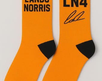 Lando Norris F1 Socks, McLaren Racing Fan Gift
